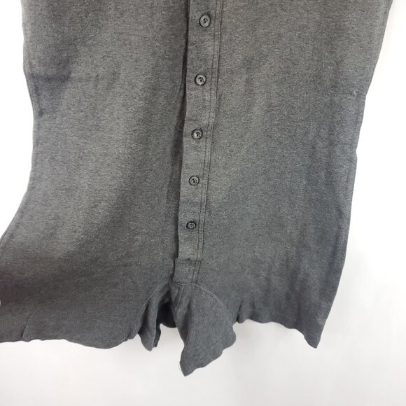Victoria Secret Y2K Dark Grey Womens Underware One Piece Shrt Slv Button Up Sz S - Picture 4 of 10